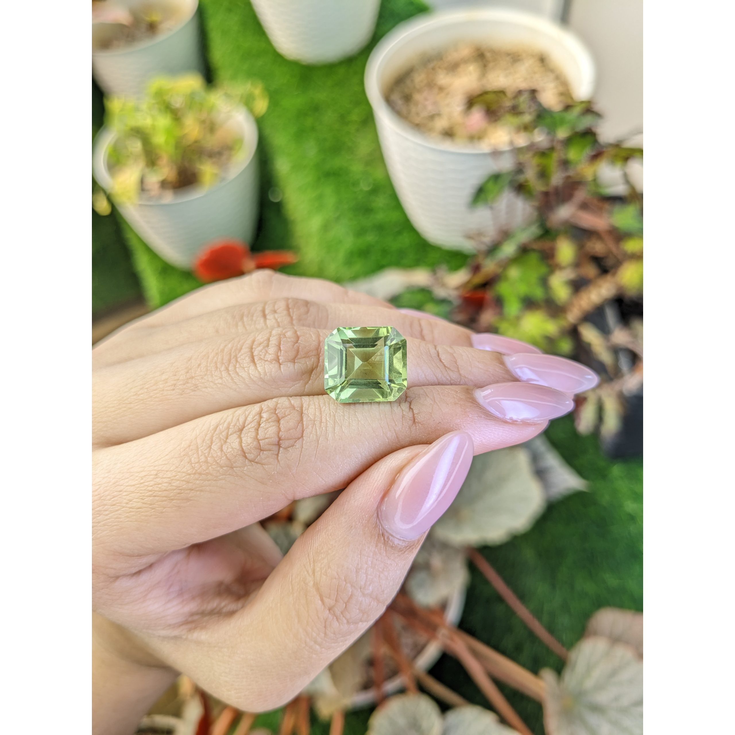 10.74 Ct. Yellowish Green Prasiolite from Brazil - Image 2