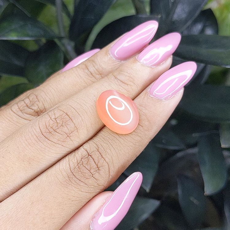 10.75 Ct. Peach Cabochon Moonstone from Ceylon (Sri Lanka) - Image 3