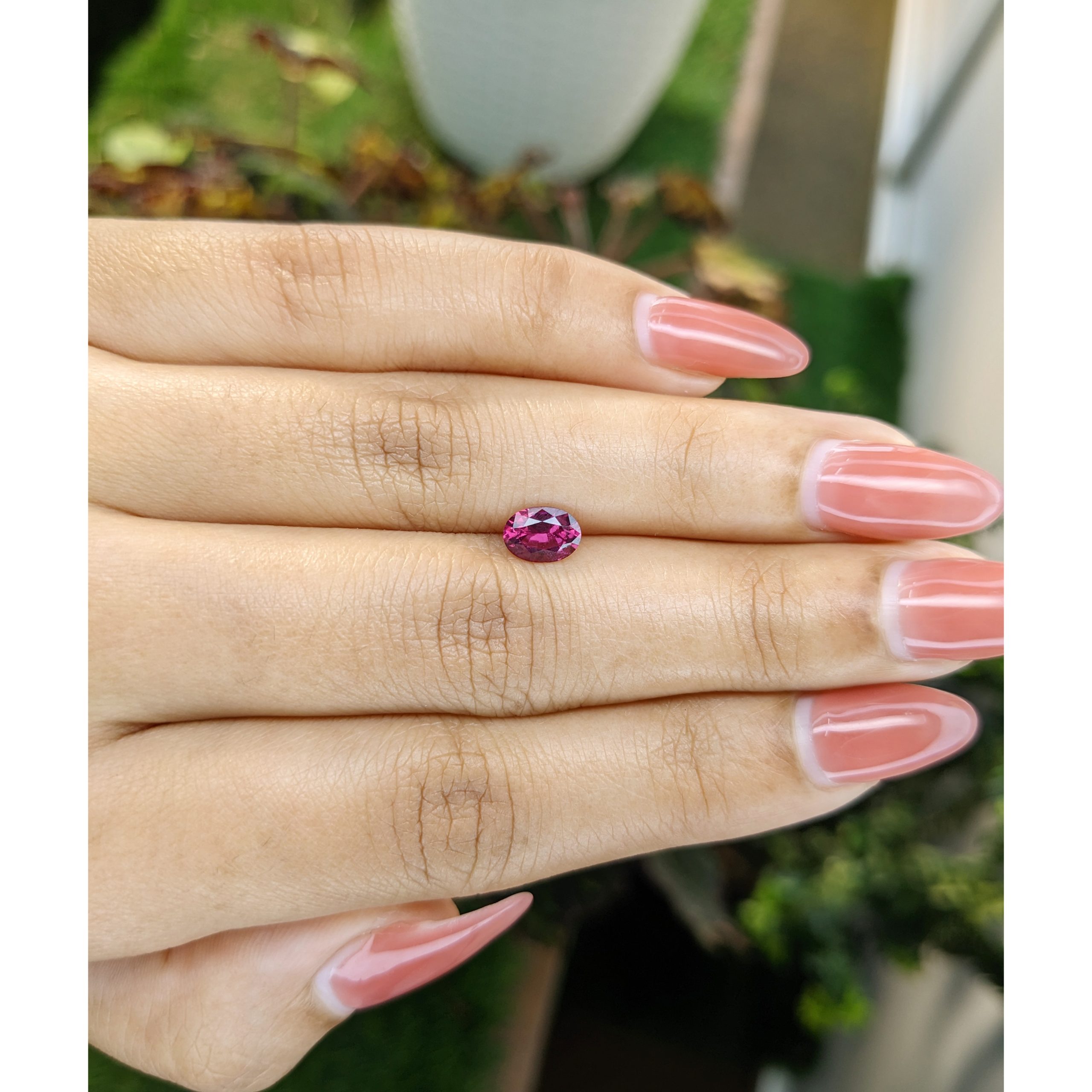 0.88 Ct. Pinkish Purple Rhodolite Garnet from Ceylon (Sri Lanka) - Image 2