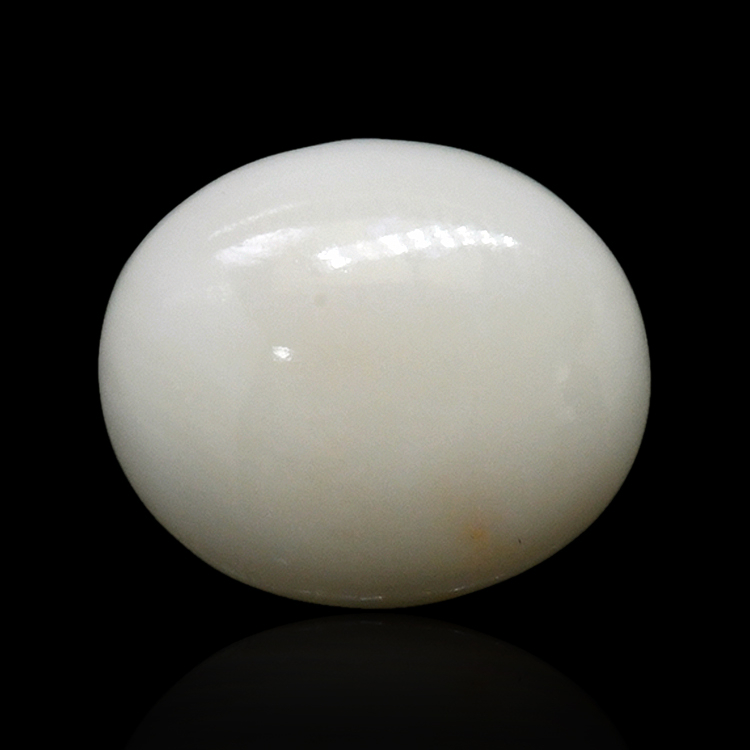 6.06 Ct. Salmon and White Cabochon Coral from Italy