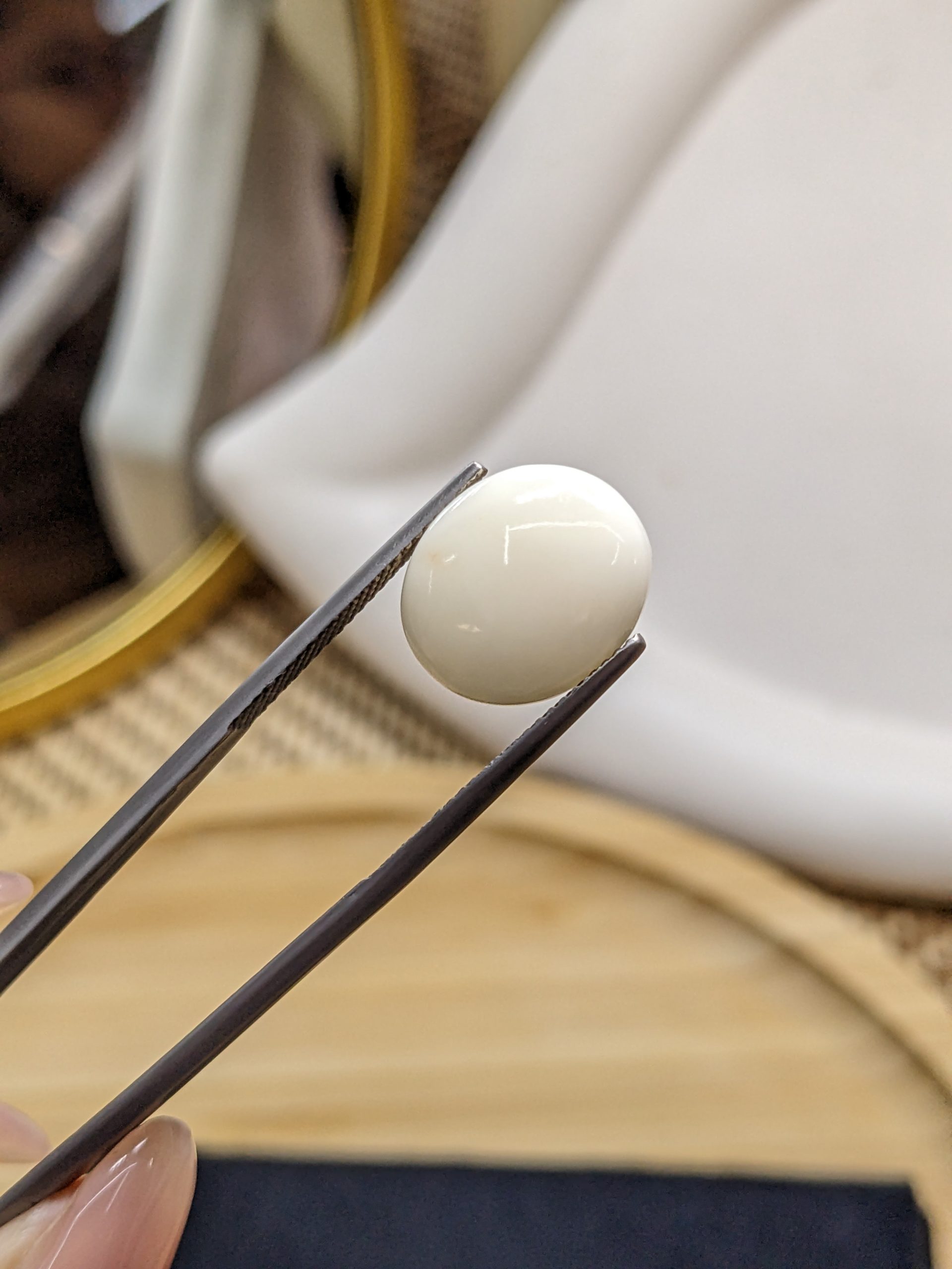 6.06 Ct. Salmon and White Cabochon Coral from Italy - Image 2